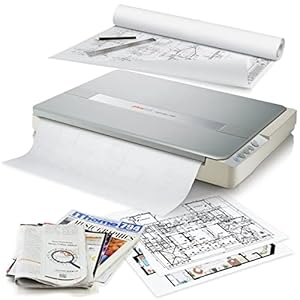 Plustek Large Format Flatbed Scanner OS 1180 – A3 / Tabloid/Legal Size scan, Up to 1200 DPI scan Resolution for Blueprints and Document. Design for Library, School and Soho, Support Mac and PC