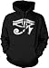 Eyes of Horus Men's Hoodie Sweatshirt (XL, BLACK)