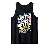 Pâques est Mieux avec Queso et Chips Pâques drôles Débardeur