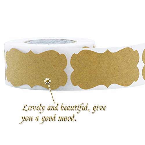 REYOK Etichette adesive di Carta Kraft Naturale