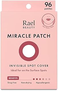 Rael Miracle Invisible Spot Cover - Hydrocolloid, Acne Pimple Absorbing Cover, Blemish Spot, Skin Care, Facial Stickers, 2 Sizes (96 Count)