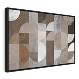 murando - Tableau Cadre Noir Bois Exotique 120x80 cm - Tableau Élégant Toile...