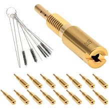 Windance 16 pcs/Box Brass Carburetor Slow Jet Kit #10 - #47.5 Fit for Mikuni HSR RS HS TM Carburetor VM28/486 with 5pcs Cleaning Needles, 5pcs Brush, High Precision Carb Pilot Jet