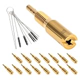 Windance Kit da 16 pezzi per carburatore a getto lento in ottone #10 - #47.5 adatto per carburatore Mikuni HSR RS HS TM VM28/486 con 5 aghi per la pulizia, 5 spazzole, jet pilota ad alta precisione