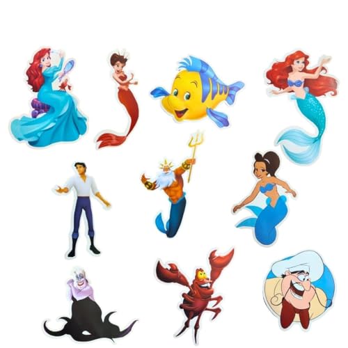 Image of Wanna Party Mermaid Theme Decoration Kit - Combo of 14 PCS| Mermaid Banner| Marmaid Cake Toppers for Birthday | Mermaid Cutouts I Mermaid Props for Mermaid Birthday Decoration Items