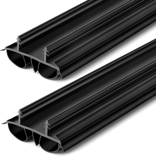 Pushglossy 2 Pcs 36" Kerf Door Sweep Double Bubble Kerf Black by Pushglossy - Used condition - US$33.24