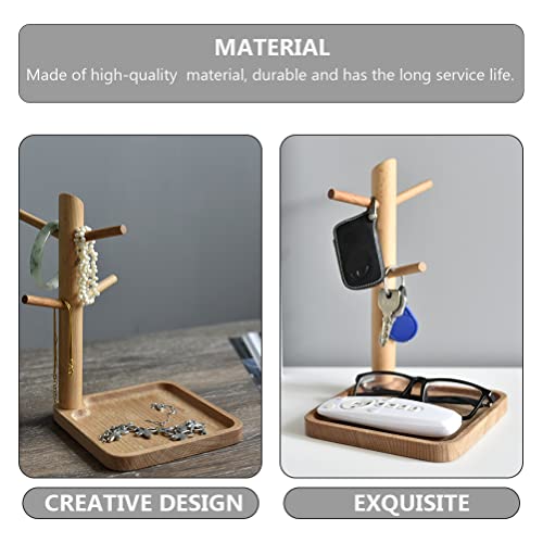 Housoutil Titular chave de madeira cremalheira chave titular chave titular jóias bandeja para entrad