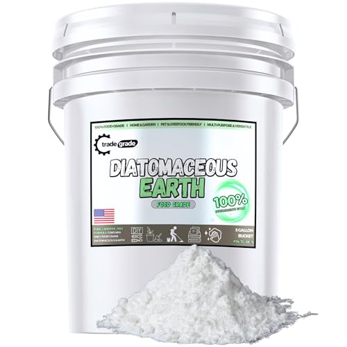 Trade Grade Diatomaceous Earth Powder for Plants Home and Pets 5 Gallon Bucket | Multi-Purpose Diatomaceous Earth for Gardening Soil Improvement and Indoor Use