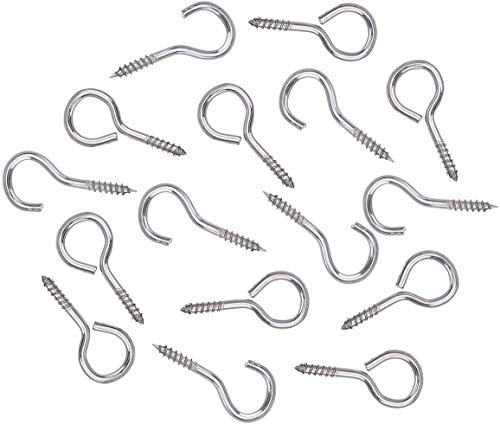 Kissral Curtain Wire And Hooks Set, 5M Net Curtain Wire With 10Pcs Eye Bolts And 10Pcs Screw-In Hooks For Net Curtain Rod #TOP4