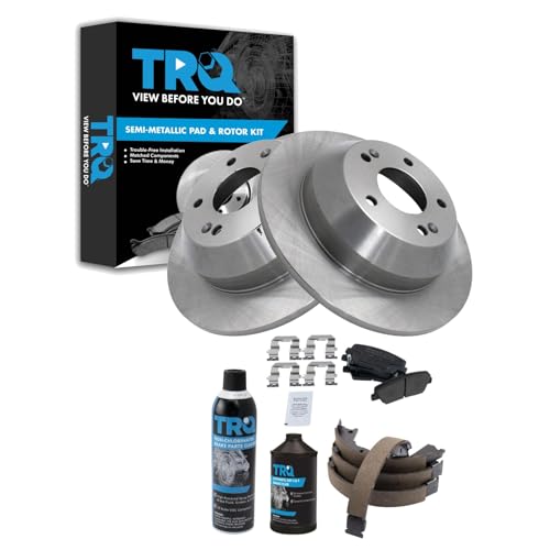 Image of TRQ Rear Brake Pad & Rotor Kit Semi-Metallic Compatible with 10-12 Santa Fe 11-13 Sorento