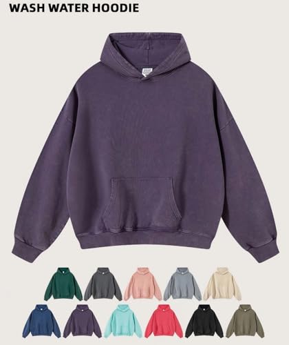 Mens Hoody Oversized Hoodie Unisex Heavyweight Sweatshirt Plain Hoodies Pullover Fall Outfits Fashion2