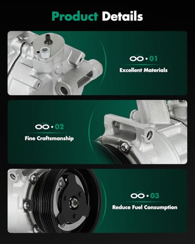Image of SCITOO AC Compressor for Volkswagen Jetta 2.5L 2005-2014 | Fast Cooling, Ultra Low Noise (≤72 dB)Air Conditioner Compressor with Clutch, Easy Installation, 197567 97567 AIG567
