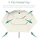 Best Choice Products 10ft 3-Tier Solar Patio Umbrella, Outdoor Market Sun Shade for Backyard, Deck, Poolside w/ 24 LED Lights, Tilt Adjustment, Easy Crank, 8 Ribs - Ivory