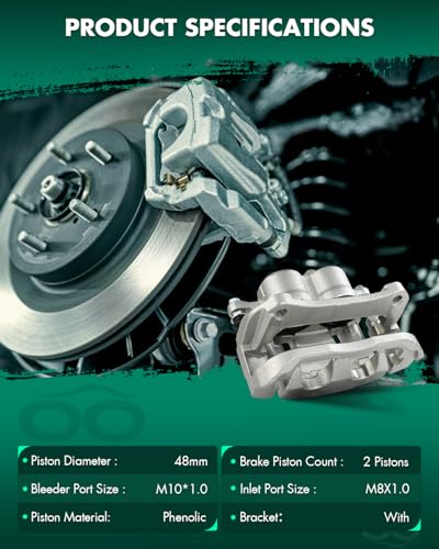Image of SCITOO 18B5508 18B5509 Front Brake Calipers With Bracket Compatible For Jeep For Cherokee 2014-2023