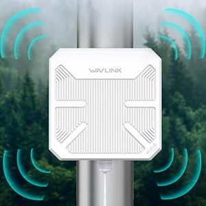 WAVLINK AX3000 Outdoor WiFi 6 Repeater, Long-Range WiFi Extender/Access Point/Router with Dual Band/PoE/IP67 Waterproof WiFi Mesh Extender Supports Up to 256 Devices for Garage, Yard, RV