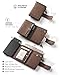 VULKIT Mens Wallet RFID Protected with POP UP Credit Card Ejector Case, ID Window, Zipper Pocket for Coins and Compartment for Bills/Banknotes, Coffee Brown