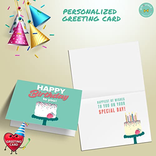 Image of Gift A Snack - Happy Birthday Snack Box Variety Pack Care Package + Greeting Card (60 Count) Bday Sweet Treats Gift Basket, Candies Chips Crackers Bars - Office Food Assortments