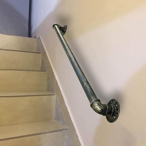 Rambarde d'escalier murale bronze vintage avec barre de maintien antidérapante