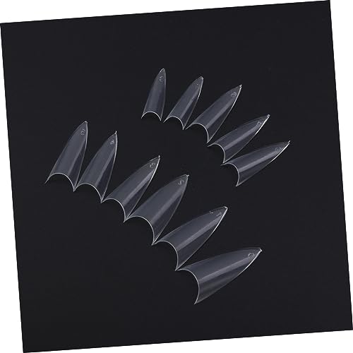 Healvian 500 Unidades Dicas Unhas Falsas Dicas Unhas Em Forma Caixão Unhas Caixão Unhas Postiças Lon