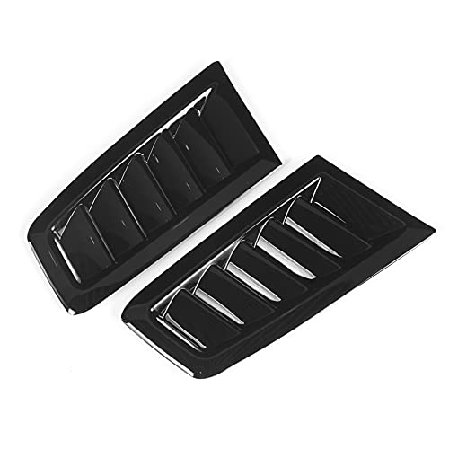 Saída de ar do capô, ventilação do capô frontal resistente ao calor para carro(Preto brilhante)
