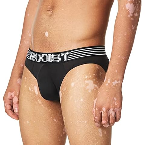 2(X)IST mens Shapewear Maximize Contour Pouch Brief, Deep Black, Medium Cover