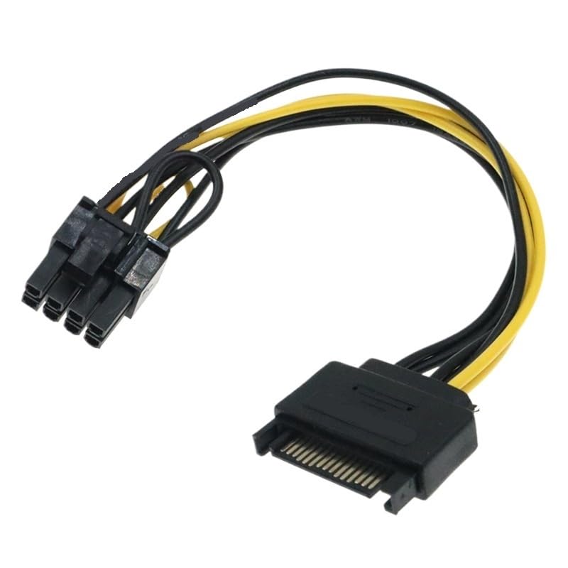 Cable adaptador SATA 15pin a 8pin (6+2) 0.2m miniatura 3