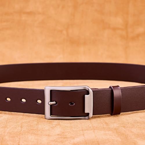 Men's Retro Pin Buckle Belt with Top Layer Cowhide Edge, Lengthened and Thickened, Creative Gift3