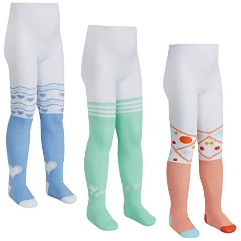 Metzuyan Girls Cartoon Tights 3 Pairs Cover