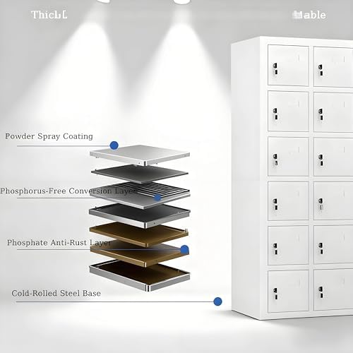 5-Tier Stackable Cell Phone Lockers for Classroom - Easy Assembly Storage Solution for 20 Student Phones, Secure & Organized Mobile Device Management