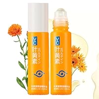 2PCS Lutein Augenserum Eye Essence Oil, VC Lutein Anti-falten Serum öl mit Roller Ball, Glättendes Augen-Serumöl, für Tränensäcke, Augenringe, Falten, Eye Lifting Booster, Nähren Sie die Haut
