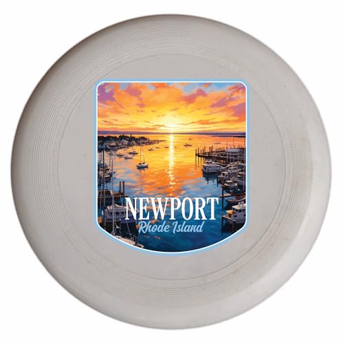 Newport Rhode Island Sunset Over The Bay Design Souvenir Frisbee Flying Disc 2-Pack