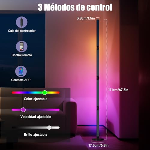 Lampara Dormitorio Smart RGB con Sincronizacion Musical 5