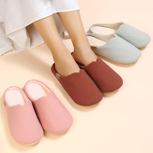 LMOY Waffle House Slippers For Women And Men Indoor Elegant Comfortable Soft Waffle Slippers Retro Durable Silent Anti-Slip2