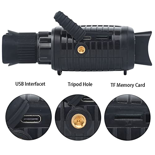 Eujgoov Night Vision Viewer R7 ABS 128 GB 500-1000Meter 7 Níveis Ajuste IR Telescópio Monocular Exte