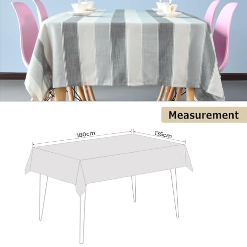 Nappe anti-taches gris rectangulaire pour protéger votre table - 3
