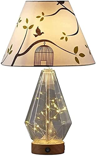 Lampe de Bureau E27 design moderne et abat-jour en tissu pour une chambre cocooning