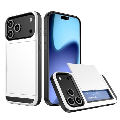 Coque iPhone 17 blanche rigide en silicone avec dos coulissant de protection