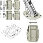 ProPlus Stützplatten Wohnwagen 4er Set kompatibel mit AL-KO Ausdrehstützen Eckstützen Kunststoff grau 27,5 x 20,5 cm Abstützung für Camping und Stellplätze bis 1500 kg Gesamtlast