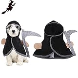 Capa de Gato de Halloween,Reflectante Disfraz de Perro Capa de Gato,Mascota Capa de Halloween Pet Dress Up,Perros Gatos Trajes Fiesta de Halloween Cosplay para Pequeño Mediano Cachorro Gatito
