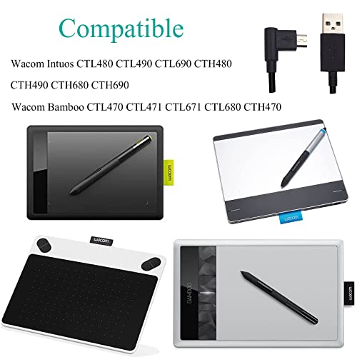 Image of ZORBES 1.5m USB Cable for Wacom Tablet Tablet Compatible with Wacom-Intuos CTL480 CTL490 CTL690 CTH480 CTH490 CTH680 CTH690 & Wacom Bamboo CTL470 CTL471 CTL472 CTL671 CTL672 CTL680,Black