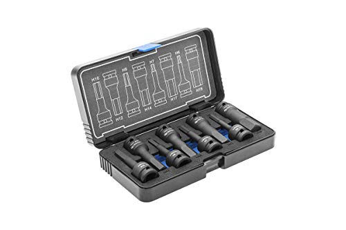 Douilles à choc 1/2" HEX Högert Technik en acier CrMo ultra résistant