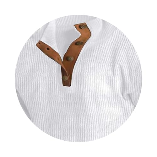 Men's Oversized Corduroy Pullover Fashion Casual Long Sleeve Stand Collar 1/4 Button Up Polo Sweatshirt3