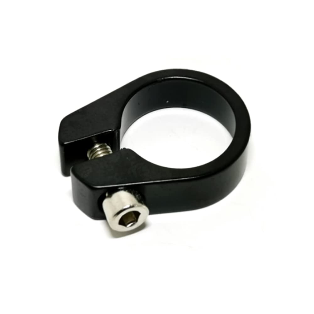 Bike Seat Clamp Aluminum Alloy About 28.6MM Seat Tube Clip Bicycle Mountain Bike Seatposts Clamps(Black)