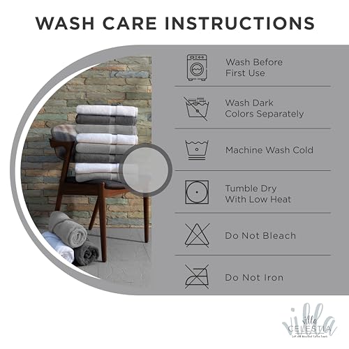 Image of 100% Cotton Hand Towel Set of 2, (16 x 28 inches) Sustainable, Soft, Highly Absorbent, Quick Drying, Combed Cotton Hand Towels Pack of 2 Ideal for Hotels, Spa, Bathroom, Dorm, White