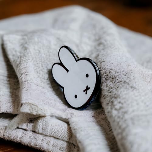 Image of Enamel Bunny Pin - Cute Rabbit Brooch for Women & Girls - Lapel Clip Animal Pins