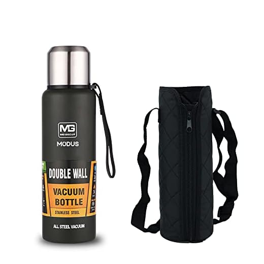 Garrafa Térmica De Aço Inoxidável 316 Portátil Caneca Copo Com Corda E Bolsa 1000ML/1500ML (1000ML Verde)