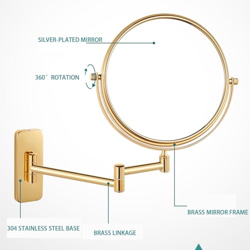 Espejo cuadrado doble faz 8" 20cm montaje pared miniatura 7