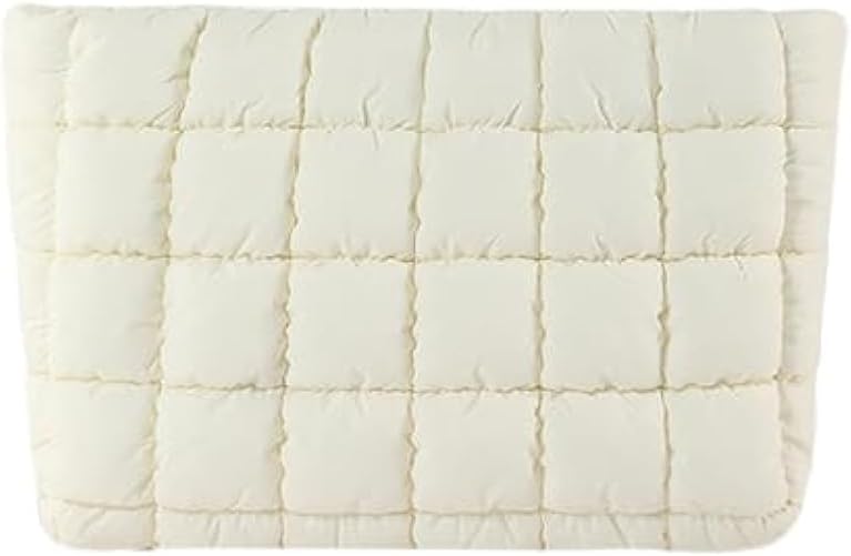 Necessaire de maquiagem matelassê acolchoada HFLZBRO branca