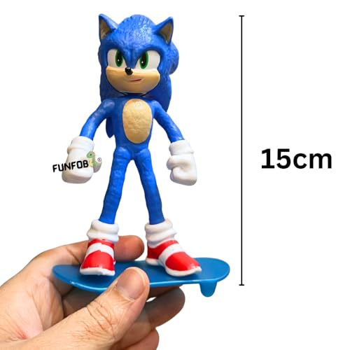Image of FUNFOB Cartoon Action Figure Height -15cm Collectible for Fans PVC Multicolour | So-nicc Blue