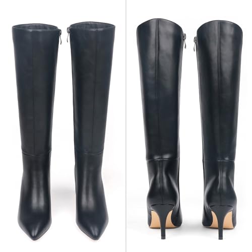 Image of JOY IN LOVE Knee High Boots for Women Chunky Heel Tall Boots